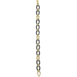 Gold<LAGOS 18K Gold And Black Ceramic Link Bracelet