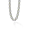 Gold<LAGOS 18K Gold And Black Ceramic Link Necklace