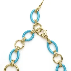 Link Bracelets<LAGOS 18K Gold And Blue Ceramic Link Bracelet