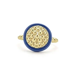 Gold<LAGOS 18K Gold And Ceramic Circle Ring