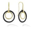 Gold<LAGOS 18K Gold And Ceramic Circle Drop Earrings