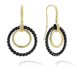Drop Earrings<LAGOS 18K Gold And Ceramic Circle Drop Earrings