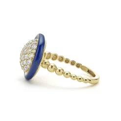 Gold<LAGOS 18K Gold And Ceramic Diamond Ring
