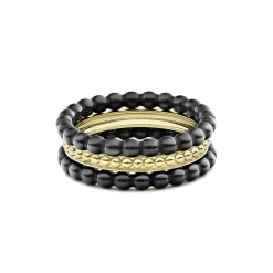 Stacking Rings<LAGOS 18K Gold And Ceramic Stacking Rings