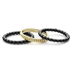 Stacking Rings<LAGOS 18K Gold And Ceramic Stacking Rings