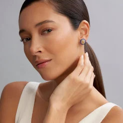 Gold<LAGOS 18K Gold And Ceramic Stud Earrings