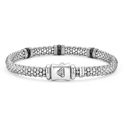 Bracelets<LAGOS 18K Gold And Ceramic Triple Station Caviar Bracelet | 6Mm