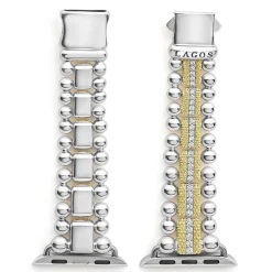 Two-Tone<LAGOS 18K Gold And Diamond Caviar Beaded Watch Bracelet-38-45Mm