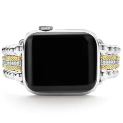 Watch Bracelets<LAGOS 18K Gold And Diamond Caviar Beaded Watch Bracelet-38-45Mm