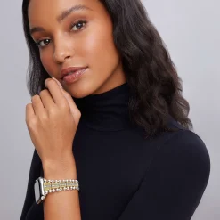 Two-Tone<LAGOS 18K Gold And Diamond Caviar Beaded Watch Bracelet-42-49Mm