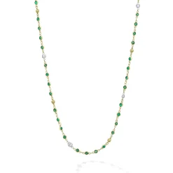 Gemstones<LAGOS 18K Gold And Diamond Emerald Necklace