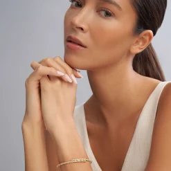 Cuffs<LAGOS 18K Gold And Diamond Superfine Cuff Bracelet