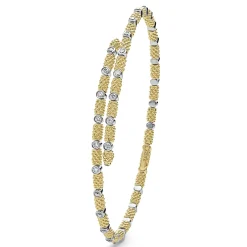 Gold<LAGOS 18K Gold And Diamond Superfine Cuff Bracelet