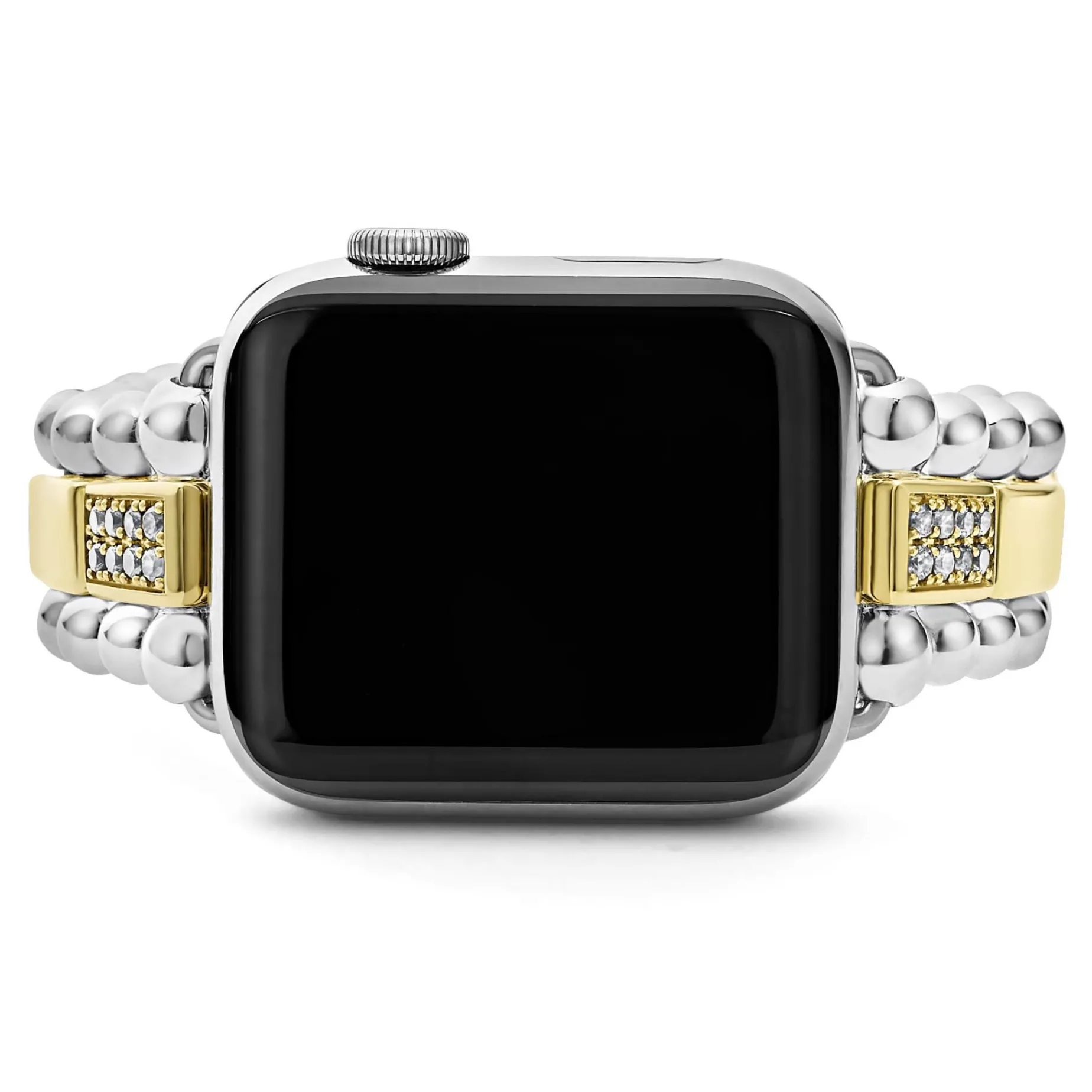 Diamonds<LAGOS 18K Gold And Sterling Silver Single Diamond Watch Bracelet-38-45Mm