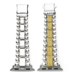 Two-Tone<LAGOS 18K Gold And Sterling Silver Yellow Sapphire Watch Bracelet-38-45Mm