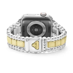 Two-Tone<LAGOS 18K Gold And Sterling Silver Single Diamond Watch Bracelet-38-45Mm