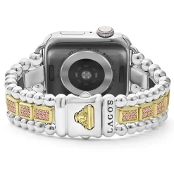 Gemstones<LAGOS 18K Gold And Sterling Silver Pink Sapphire Watch Bracelet-38-45Mm