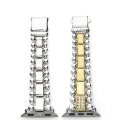 Watch Bracelets<LAGOS 18K Gold And Sterling Silver Single Diamond Watch Bracelet-38-45Mm