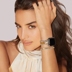 Watch Bracelets<LAGOS 18K Gold And Sterling Silver Single Diamond Watch Bracelet-38-45Mm