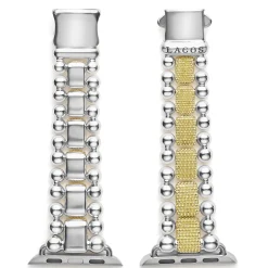 Watch Bracelets<LAGOS 18K Gold And Sterling Silver Caviar Beaded Watch Bracelet-38-45Mm