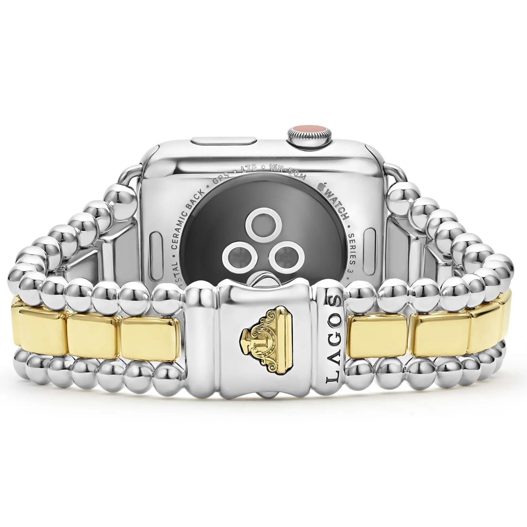 Two-Tone<LAGOS 18K Gold And Sterling Silver Watch Bracelet-42-49Mm