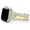 Two-Tone<LAGOS 18K Gold And Sterling Silver Single Diamond Watch Bracelet-42-49Mm