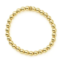 Gold<LAGOS 18K Gold Bead Bracelet | 6Mm