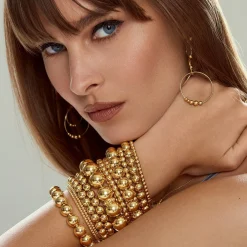 Gold<LAGOS 18K Gold Bead Bracelet | 8Mm