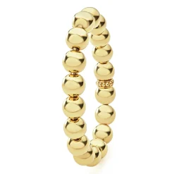 Gold<LAGOS 18K Gold Bead Bracelet 12Mm