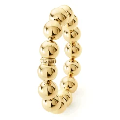 Gold<LAGOS 18K Gold Bead Bracelet 15Mm