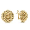 Gold<LAGOS 18K Gold Beaded Omega Clip Earrings