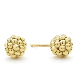 Gold<LAGOS 18K Gold Beaded Stud Earrings