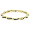 Gold<LAGOS 18K Gold Blue Sapphire Link Wave Bracelet