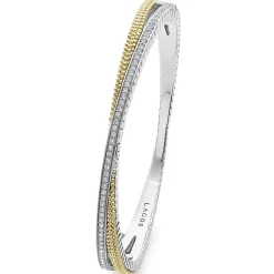Bangles<LAGOS 18K Gold Caviar And Diamond Bangle