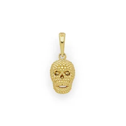 Amulets<LAGOS 18K Gold Caviar Beaded Skull Amulet