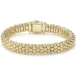 Gold<LAGOS 18K Gold Caviar Bracelet | 9Mm