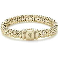 Gold<LAGOS 18K Gold Caviar Bracelet | 9Mm