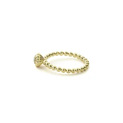 Gold<LAGOS 18K Gold Caviar Diamond Ring