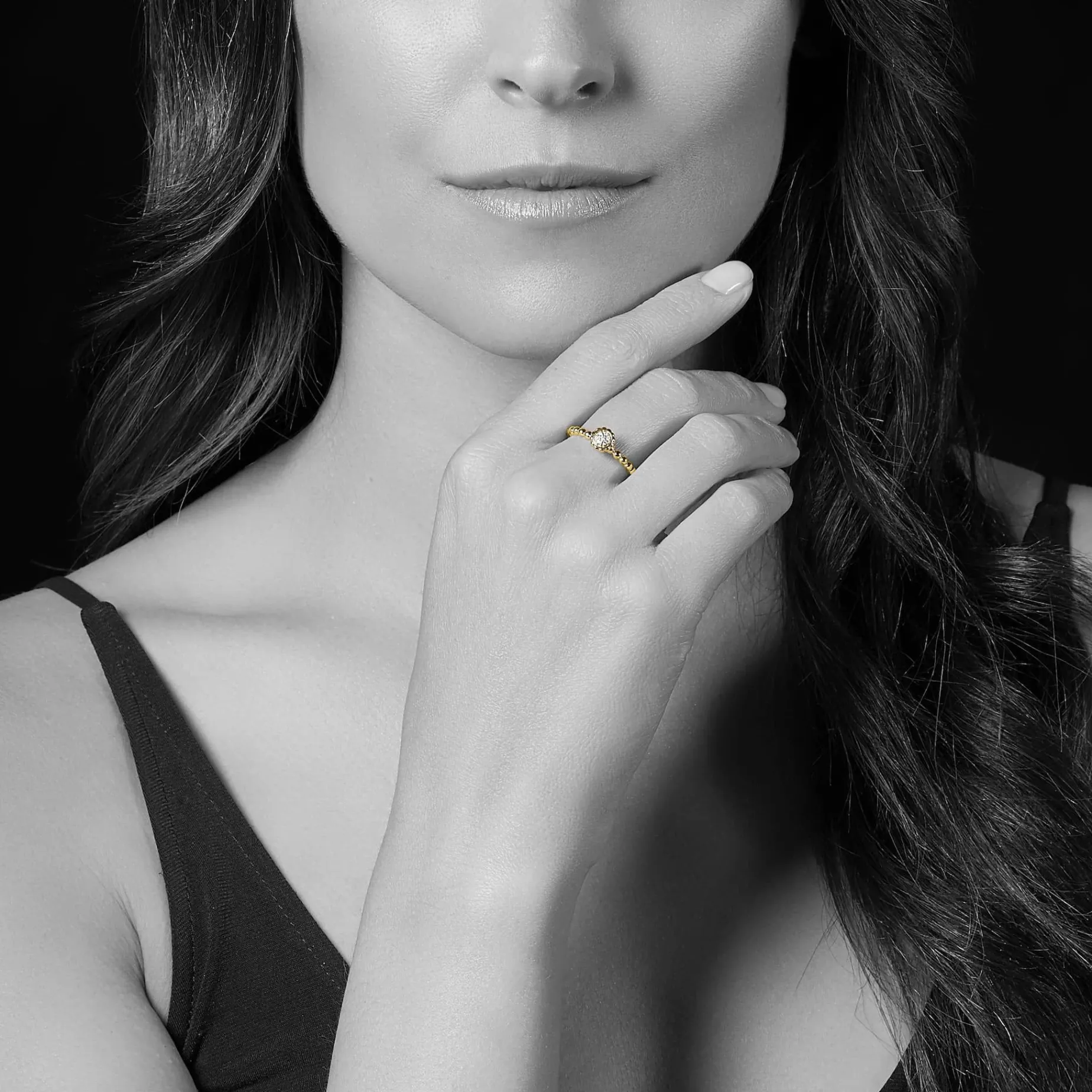 Diamonds<LAGOS 18K Gold Caviar Diamond Ring