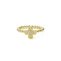 Diamonds<LAGOS 18K Gold Caviar Flower Diamond Ring
