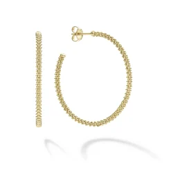 Gold<LAGOS 18K Gold Caviar Hoop Earrings