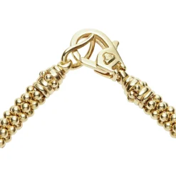 Gold<LAGOS 18K Gold Caviar Necklace | 4Mm