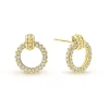 Diamonds<LAGOS 18K Gold Circle Diamond Stud Earrings