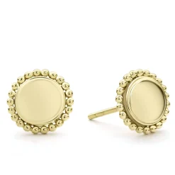 Gold<LAGOS 18K Gold Circle Stud Earrings