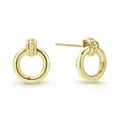 Gold<LAGOS 18K Gold Circle Stud Earrings