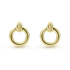 Gold<LAGOS 18K Gold Circle Stud Earrings