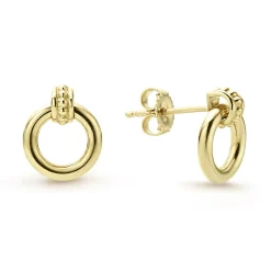 Gold<LAGOS 18K Gold Circle Stud Earrings