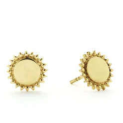 Gold<LAGOS 18K Gold Circle Stud Earrings