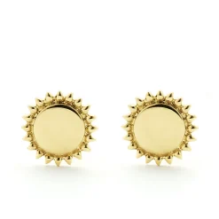Gold<LAGOS 18K Gold Circle Stud Earrings