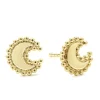 Gold<LAGOS 18K Gold Crescent Stud Earrings